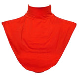 Women Modal Faux Turtleneck Half Top Dickey Collar Muslin Hijab Neck Cover Red