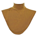 Women Modal Faux Turtleneck Half Top Dickey Collar Muslin Hijab Neck Cover Camel