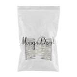 Maxbell Elegant Double Hair Comb Stretch Magic Beads Clip Hairstyle Accessory White