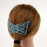 Maxbell Elegant Double Hair Comb Stretch Magic Beads Clip Hairstyle Accessory White