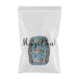 Maxbell Stretch Magic Combs Beaded Hairpin Bow Hair Head Comb Cuff Double Clip Blue