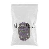 Maxbell Stretch Magic Combs Beaded Hairpin Bow Hair Head Comb Cuff Double Clip Purple