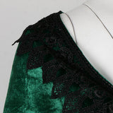 Maxbell Women Medieval Victorian Costume Renaissance Flare Sleeve Dress 4XL Green