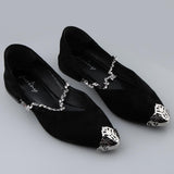Maxbell Fashion Metal Shoes Accessories DIY Metal Pointed Shoe Charm Silver design 5