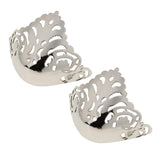 Maxbell Fashion Metal Shoes Accessories DIY Metal Pointed Shoe Charm Silver design 5