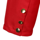 Maxbell Men Steampunk Tailcoat Jacket Gothic Victorian Coat Paty Costume XXL Red