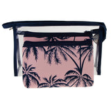 Maxbell 3 in 1 Cosmetic Bag Portable Travel Toiletry Bag Clear Makeup Pouch Pink