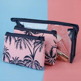 Maxbell 3 in 1 Cosmetic Bag Portable Travel Toiletry Bag Clear Makeup Pouch Pink