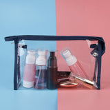 Maxbell 3 in 1 Cosmetic Bag Portable Travel Toiletry Bag Clear Makeup Pouch Yellow