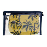 Maxbell 3 in 1 Cosmetic Bag Portable Travel Toiletry Bag Clear Makeup Pouch Yellow