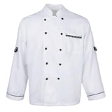 Men's Women's Long Sleeve Chef Jacket Waiter Coat Cooking Uniform XXXL White