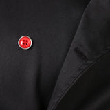 Maxbell Piping Chef Jacket Coat Uniform Long Sleeve Hotel Kitchen Apparel 3XL Black