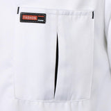 Maxbell Piping Chef Jacket Coat Uniform Long Sleeve Hotel Kitchen Apparel M White