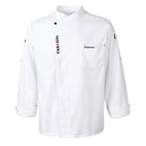 Unisex Chef Jacket Coat Hotel Waiters Kitchen Uniform Long Sleeves L White