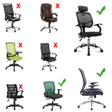 Maxbell Pair of Chair Armrest Covers Protector Office Chair Arm Cover Black L