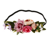 Maxbell Flower Head Garland Girl Beach Crown Hair Band Headband Wedding Decor Pink