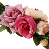 Maxbell Flower Head Garland Girl Beach Crown Hair Band Headband Wedding Decor Pink
