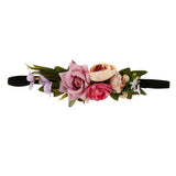 Maxbell Flower Head Garland Girl Beach Crown Hair Band Headband Wedding Decor Pink
