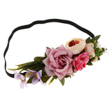 Maxbell Flower Head Garland Girl Beach Crown Hair Band Headband Wedding Decor Pink