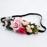 Maxbell Flower Head Garland Girl Beach Crown Hair Band Headband Wedding Decor Pink