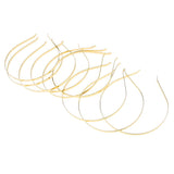 10x Plain Metal Headband Hair Band Frame Hair Hoop Accessories DIY Craft Gold