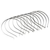 Maxbell 10x Plain Metal Headband Hair Band Frame Hair Hoop Accessories DIY Craft Black
