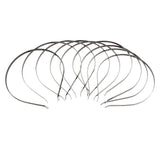 Maxbell 10x Plain Metal Headband Hair Band Frame Hair Hoop Accessories DIY Craft Black