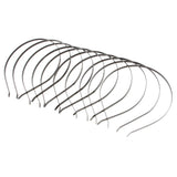 Maxbell 10x Plain Metal Headband Hair Band Frame Hair Hoop Accessories DIY Craft Black