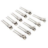 10 Pieces DIY Hair Clips Silver Blank Double Prong Metal Alligator Clip Hairbows Craft 45mm