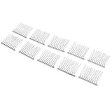 10Pcs Metal Hair Comb Slide Side Combs Hair Clip Hair Jewelry Decor Silver