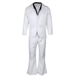 Maxbell Mens Saturday Night Fever Costume 70s White Suit Hippie Dancer Fancy Dress M