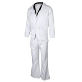 Maxbell Mens Saturday Night Fever Costume 70s White Suit Hippie Dancer Fancy Dress M