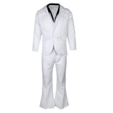 Maxbell Mens Saturday Night Fever Costume 70s White Suit Hippie Dancer Fancy Dress M