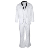 Maxbell Mens Saturday Night Fever Costume 70s White Suit Hippie Dancer Fancy Dress M