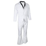 Maxbell Mens Saturday Night Fever Costume 70s White Suit Hippie Dancer Fancy Dress M
