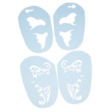 Maxbell 1 Set Reusable Face Paint Stencils Template Halloween Makeup Butterfly Style
