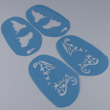 Maxbell 1 Set Reusable Face Paint Stencils Template Halloween Makeup Butterfly Style