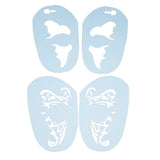 Maxbell 1 Set Reusable Face Paint Stencils Template Halloween Makeup Butterfly Style