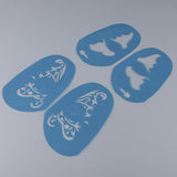 Maxbell 1 Set Reusable Face Paint Stencils Template Halloween Makeup Butterfly Style