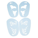Maxbell 1 Set Reusable Face Paint Stencils Template Halloween Makeup Butterfly Style