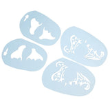 Maxbell 1 Set Reusable Face Paint Stencils Template Halloween Makeup Butterfly Style