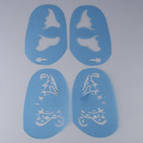 Maxbell 1 Set Reusable Face Paint Stencils Template Halloween Makeup Butterfly Style