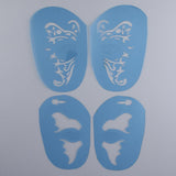Maxbell 1 Set Reusable Face Paint Stencils Template Halloween Makeup Butterfly Style