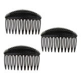Maxbell 3/pack Women Bump It Comb Hair Bump Up Hair Styling Tool Hair Base Insert  Black