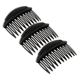 Maxbell 3/pack Women Bump It Comb Hair Bump Up Hair Styling Tool Hair Base Insert  Black