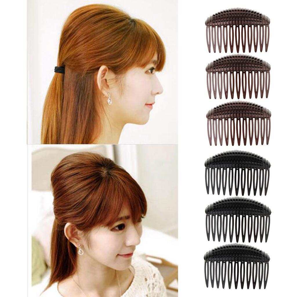 Maxbell 3/pack Women Bump It Comb Hair Bump Up Hair Styling Tool Hair Base Insert  Black