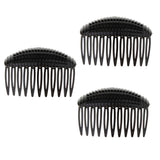 Maxbell 3/pack Women Bump It Comb Hair Bump Up Hair Styling Tool Hair Base Insert  Black