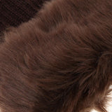 Maxbell Fluffy Knit Boots Cuff Fur Trim Toppers Leg Warmer Boot Sock Sleeves Coffee