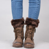 Maxbell Fluffy Knit Boots Cuff Fur Trim Toppers Leg Warmer Boot Sock Sleeves Coffee