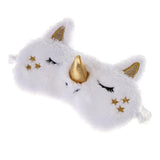 Unicorn Sleep Masks Eye Shade Cover for Women Girls Blindfold Gold horn